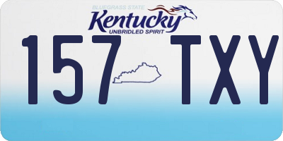 KY license plate 157TXY