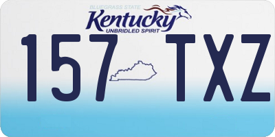 KY license plate 157TXZ