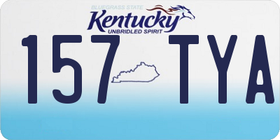 KY license plate 157TYA