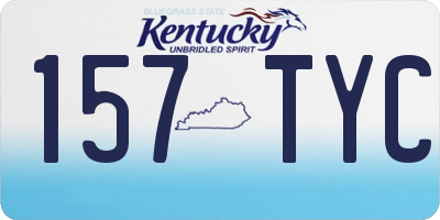 KY license plate 157TYC