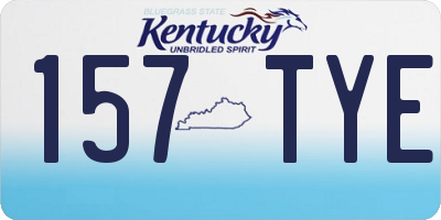 KY license plate 157TYE