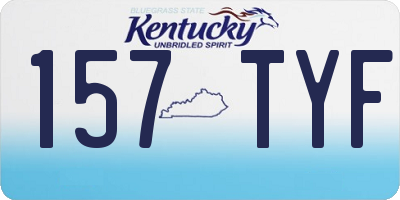 KY license plate 157TYF