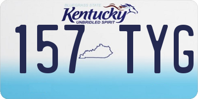 KY license plate 157TYG