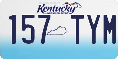 KY license plate 157TYM