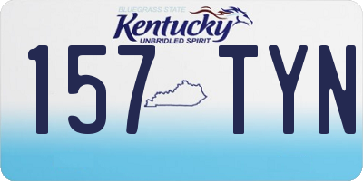 KY license plate 157TYN