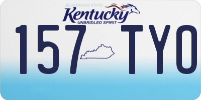 KY license plate 157TYO