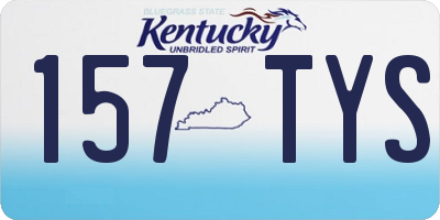 KY license plate 157TYS