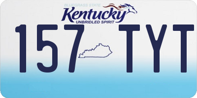 KY license plate 157TYT