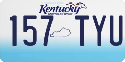 KY license plate 157TYU