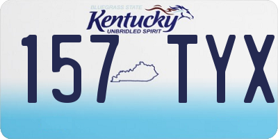KY license plate 157TYX