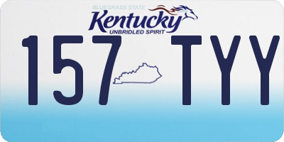KY license plate 157TYY