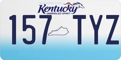 KY license plate 157TYZ