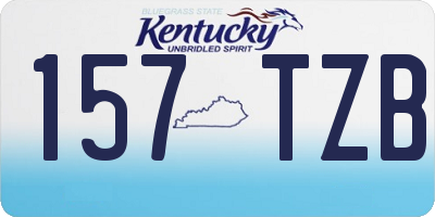 KY license plate 157TZB