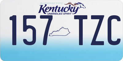 KY license plate 157TZC