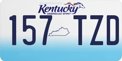 KY license plate 157TZD