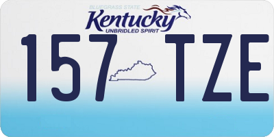 KY license plate 157TZE