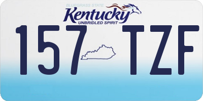 KY license plate 157TZF