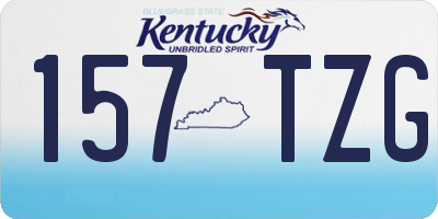 KY license plate 157TZG