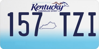 KY license plate 157TZI