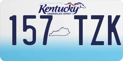 KY license plate 157TZK