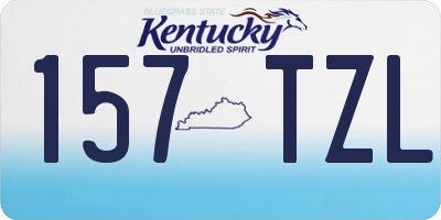 KY license plate 157TZL
