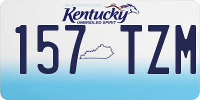 KY license plate 157TZM