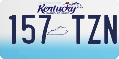 KY license plate 157TZN