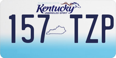 KY license plate 157TZP