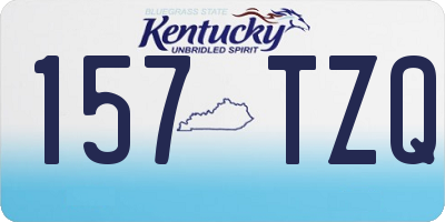 KY license plate 157TZQ