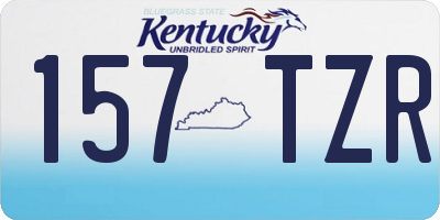 KY license plate 157TZR