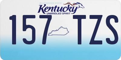 KY license plate 157TZS