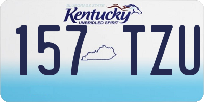 KY license plate 157TZU