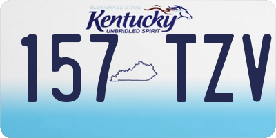 KY license plate 157TZV