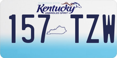KY license plate 157TZW