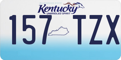 KY license plate 157TZX