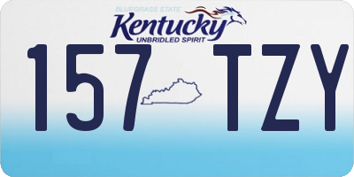 KY license plate 157TZY