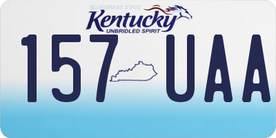 KY license plate 157UAA