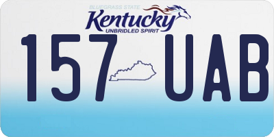 KY license plate 157UAB