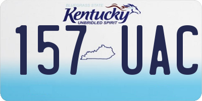 KY license plate 157UAC
