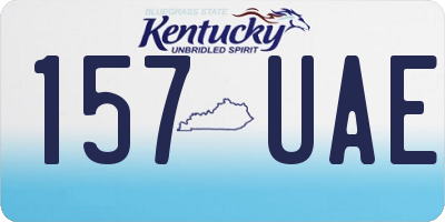 KY license plate 157UAE