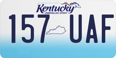 KY license plate 157UAF