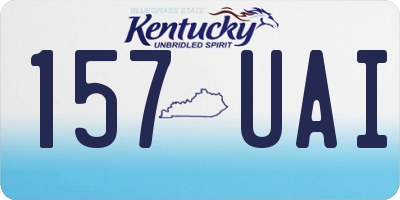 KY license plate 157UAI