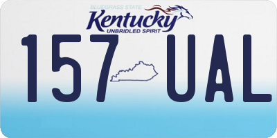 KY license plate 157UAL
