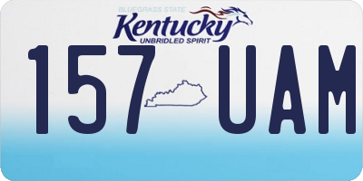 KY license plate 157UAM