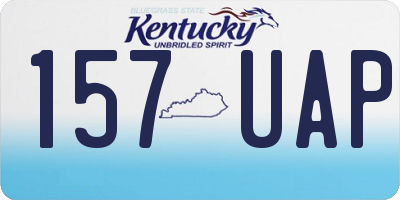 KY license plate 157UAP