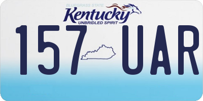 KY license plate 157UAR
