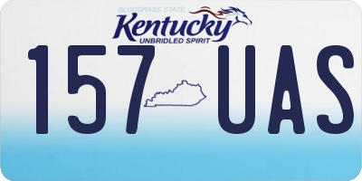 KY license plate 157UAS