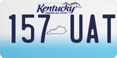 KY license plate 157UAT