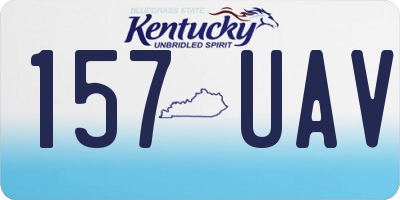 KY license plate 157UAV
