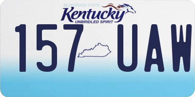 KY license plate 157UAW